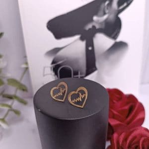 گوشواره میخی طرح ضربان قلب